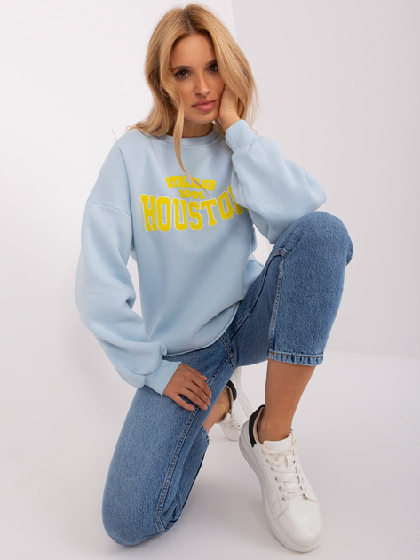 Hurt Jasnoniebieska bluza bez kaptura z bawełny