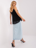 Hurt Czarny damski top na ramiączkach OCH BELLA