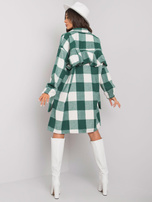 Zielono-biała długa koszula w kratę Amerie