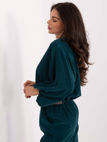 Morska koszulowa bluzka z sztruksu