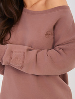 Brązowa bluza oversize bez kaptura NATURAL SIDE