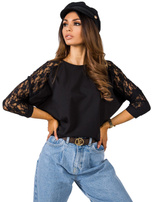 Schwarze Bluse Shangri RUE PARIS.