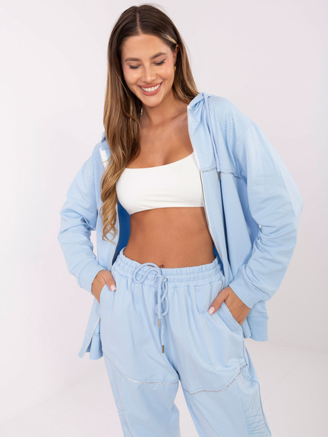 Jasnoniebieski komplet z rozpinaną bluzą