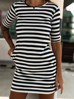 Hurt Biało-czarna sukienka mini na co dzień MAYFLIES