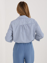 Granatowa klasyczna koszula z kołnierzykiem