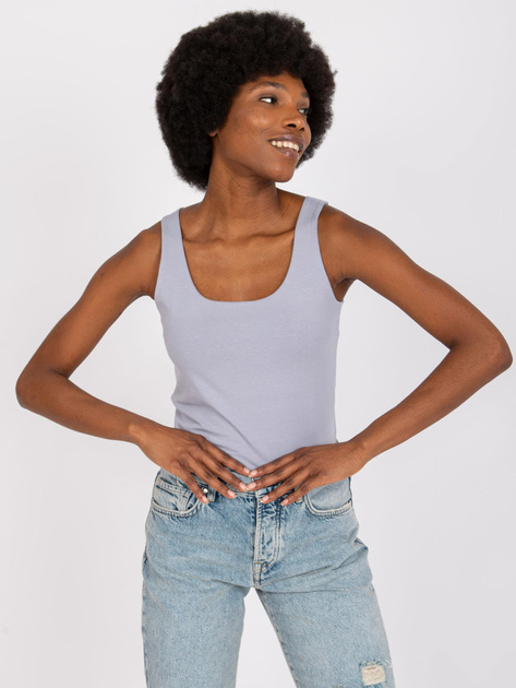 Szary gładki top Noelle