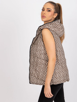 Czarna pikowana dwustronna kamizelka Addison 