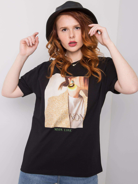 Czarny t-shirt Zoya