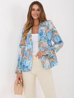 Niebieska elegancka marynarka z podszewką