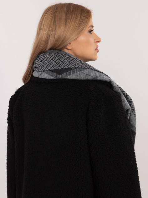Hurtownia Szaro-czarny damski szal w romby