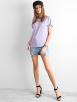 Jasnofioletowy t-shirt Fire