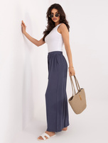 Ciemnoniebieskie letnie spodnie palazzo