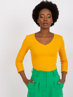 Jasnopomarańczowa bluzka w prążek Alissia RUE PARIS