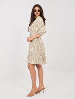 Fango rozkloszowana sukienka z printem SUBLEVEL 