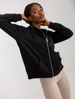 Online-Großhandel Schwarze Basic-Zip-Jacke mit Taschen