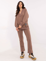 Hurtownia online Brązowy damski komplet z bawełną