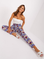 Hurt Fioletowe wiskozowe spodnie z materiału SUBLEVEL