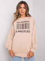 Beżowa bluza z nadrukiem Karis