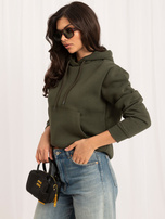 Hurt Khaki dresowa damska bluza basic kangurka RUE PARIS