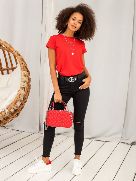 Czerwony t-shirt Peachy