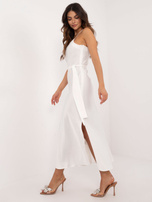 Hurtownia online Ecru sukienka syrenka z rozcięciem 