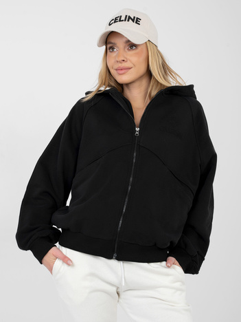 Czarna bluza z haftowanym napisem NATURAL SIDE