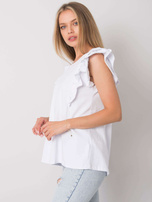 Biała bluzka z falbankami Claude OCH BELLA