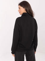 Black kangaroo hoodie made of cotton RUE PARIS.