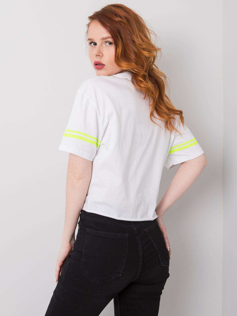 Biały t-shirt z bawełny Marlene