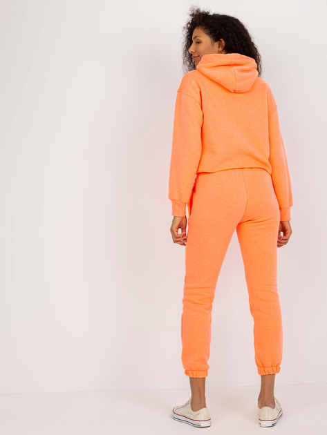 Hurt Fluo pomarańczowy komplet dresowy z bluzą z napisem Laraina