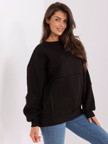 Hurt Czarna bluza bez kaptura z okrągłym dekoltem