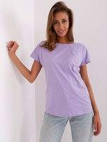 Hurt Jasnofioletowy t-shirt z bawełny Fire BASIC FEEL GOOD