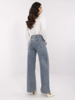 Blue long women's dad fit jeans.