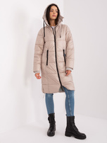 Hurt Beige gesteppte Winterjacke SUBLEVEL.