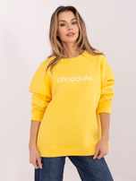 Żółta dresowa bluza oversize bez kaptura RUE PARIS 