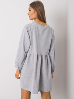 Grey Melange Long Sleeve Bellevue Dress