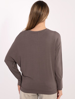 Tmavě zelená blůza plus size s kapsami.