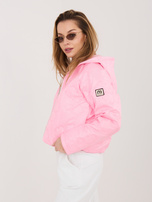 Różowa przejściowa kurtka z ściągaczem RUE PARIS 