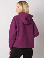 Purple quilted sweatshirt basic Melanie 