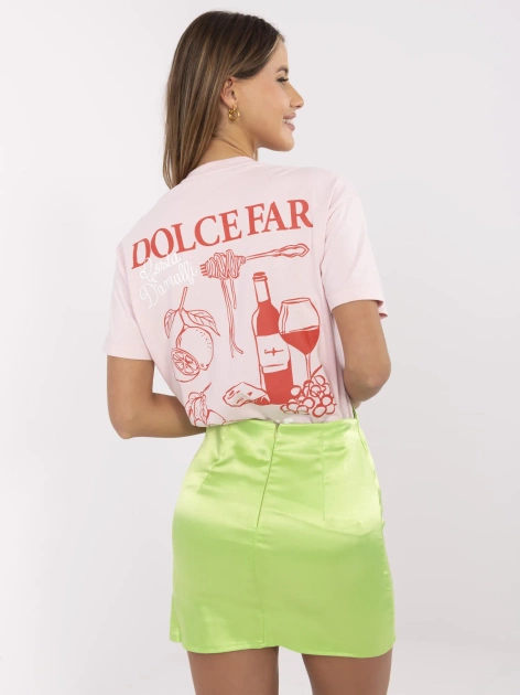 Fluo zielona marszczona spódnica satynowa RUE PARIS