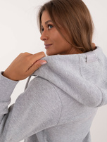 Hurtownia Szara dresowa bluza rozpinana SUBLEVEL