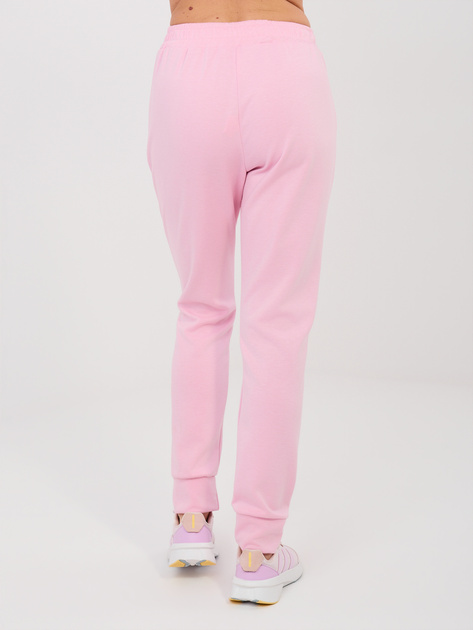 Pastelowy różowy dresowy komplet ze ściąganą talią RUE PARIS