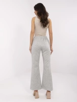 Szare melanżowe dresowe spodnie z broszkami