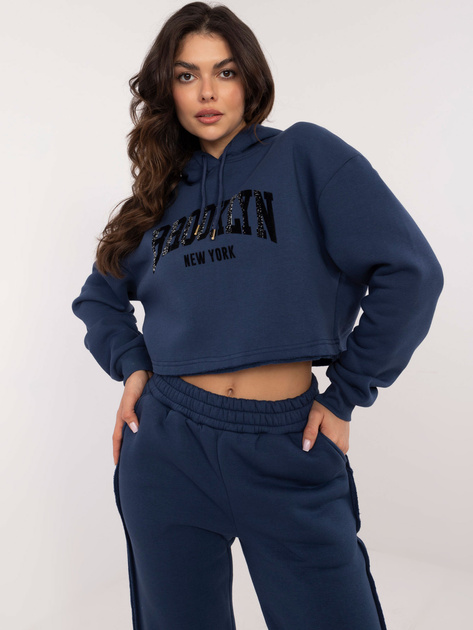 Hurt Ciemnoniebieski komplet dresowy z bluzą z kapturem