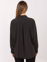 Czekoladowa rozpinana koszula z kołnierzykiem