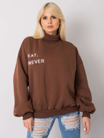 Brązowa ocieplana bluza oversize Kelly