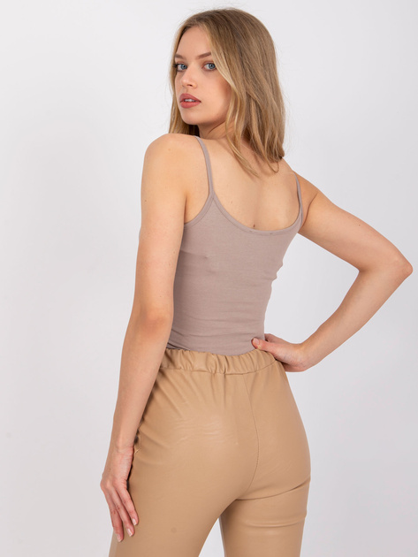 Ciemnobeżowy top basic Indiana