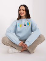 Hurt Jasnoniebieska bluza bez kaptura