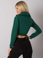 Ciemnozielona krótka rozpinana bluza dresowa Ann RUE PARIS 