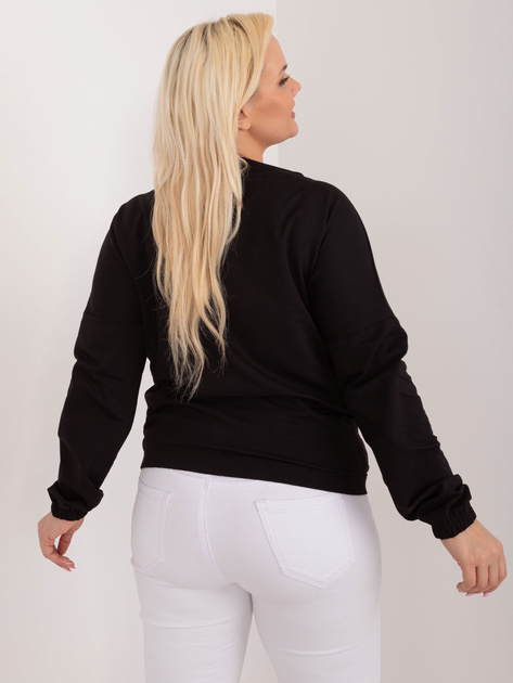 Hurt Czarna bluzka plus size z długim rękawem